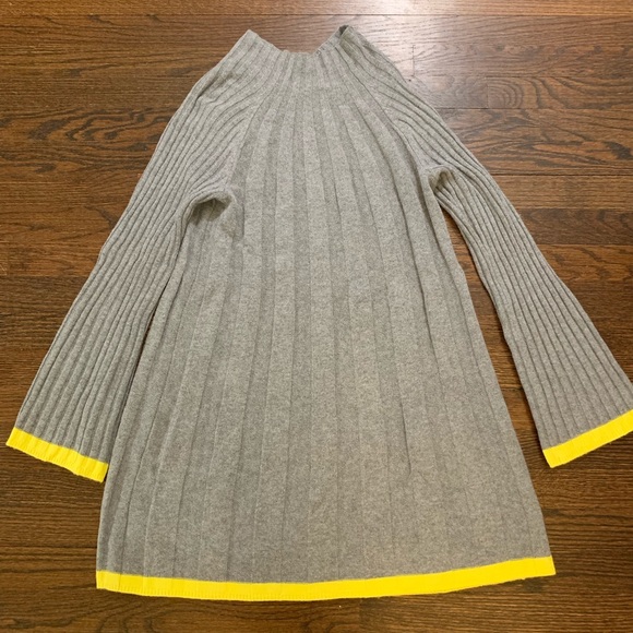 Anthropologie Grey and Yellow Knit Dress - Picture 3 of 6